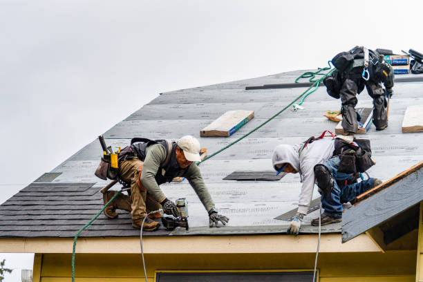 Professional Gutter Installation technician working in East Boston, MA